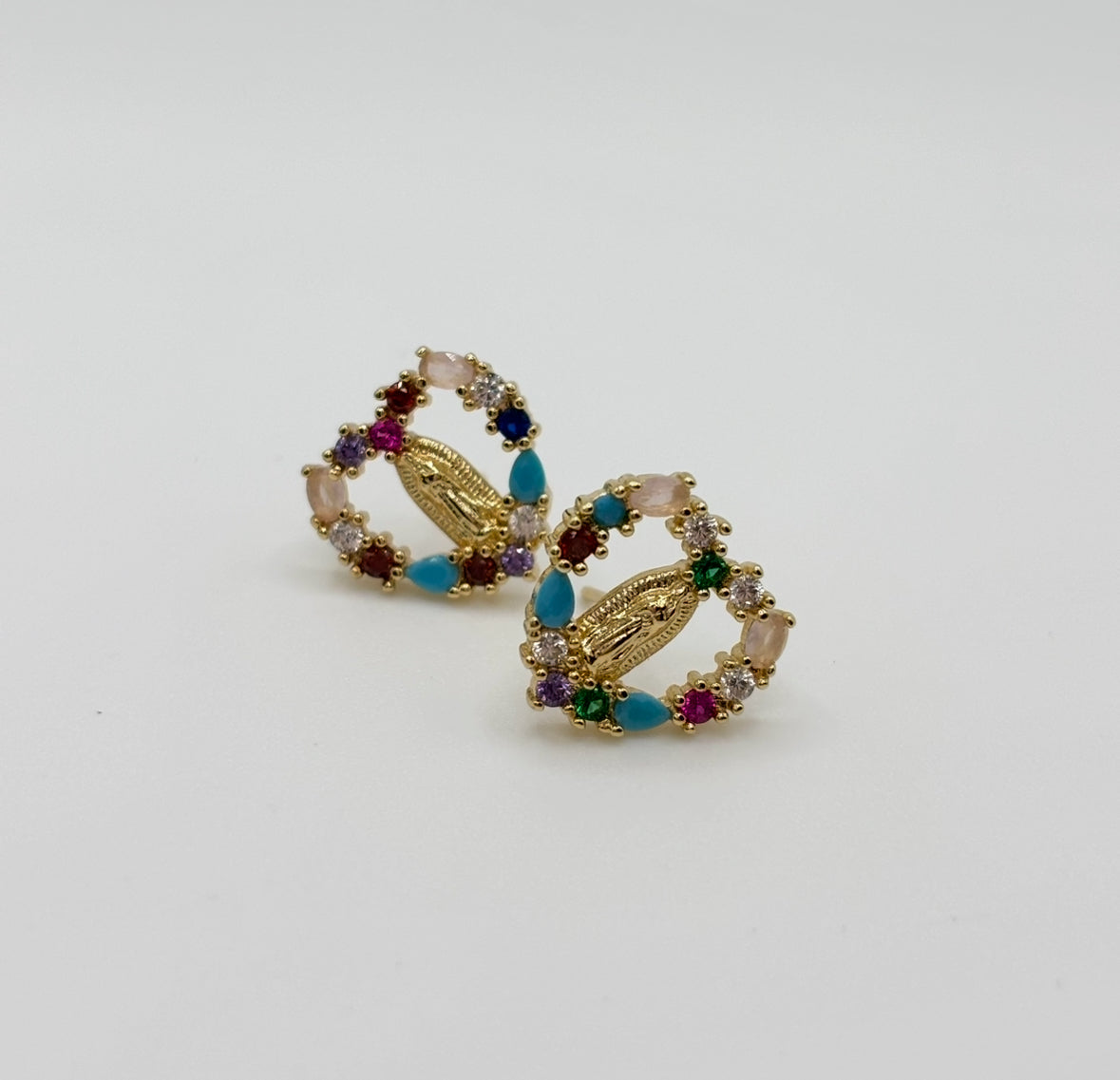 Colorful Mary Heart Earrings