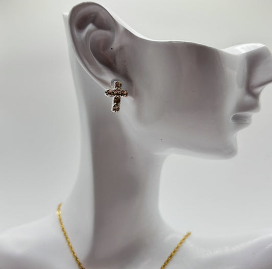 Silver Cross Earrings