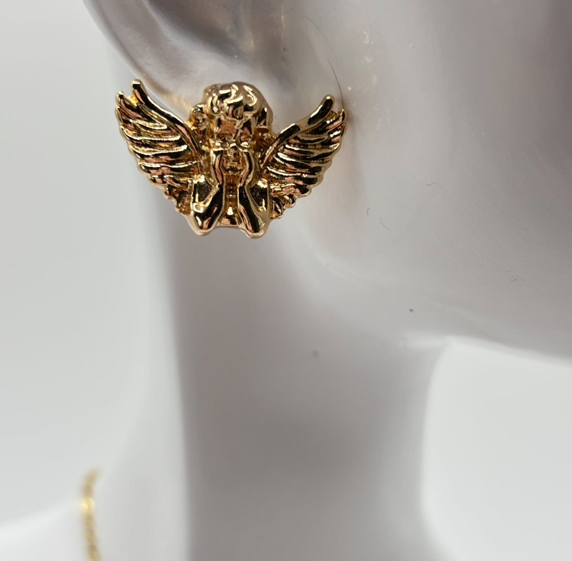 Gold Angel Earrings