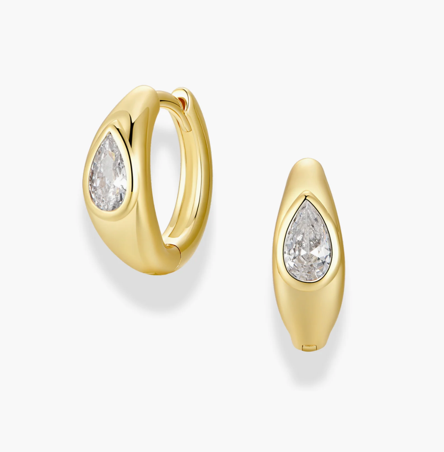 TALLY PEAR HUGGIE HOOPS