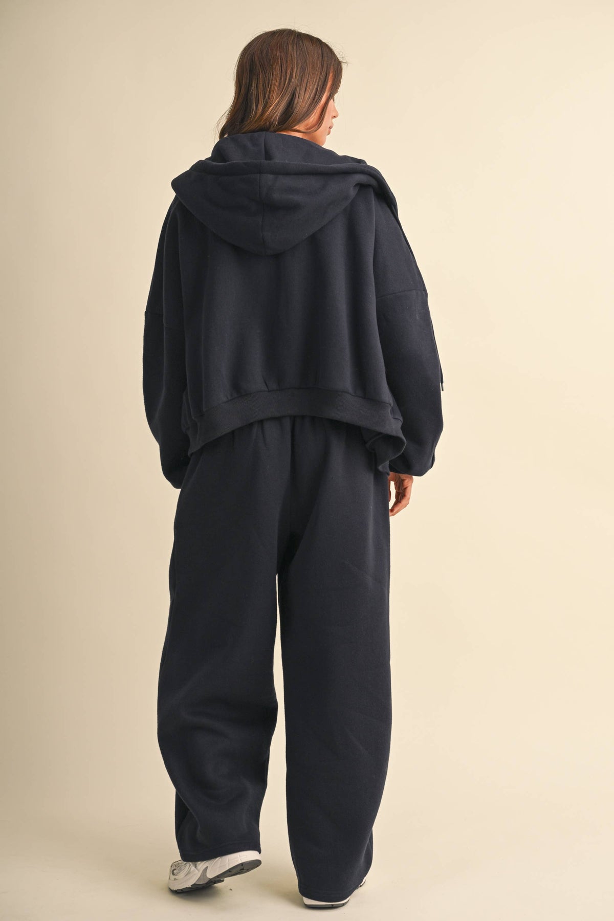 IST6712 RAW EDGE SEAM DETAIL HOODIE AND STRAIGHT LEG JOGGER