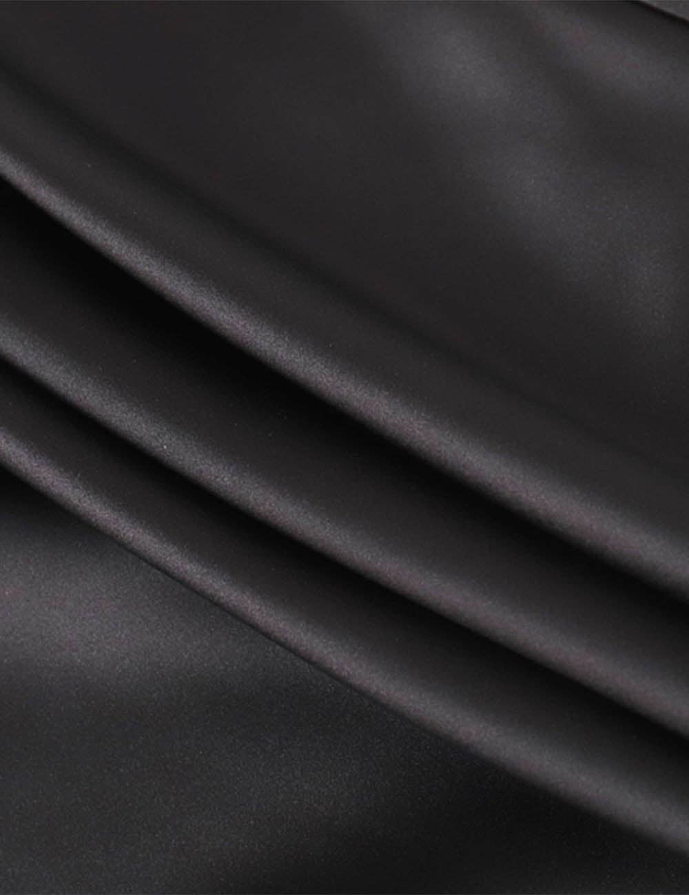Ladies Satin Zipper Side Hip Wrap Maxi Skirt