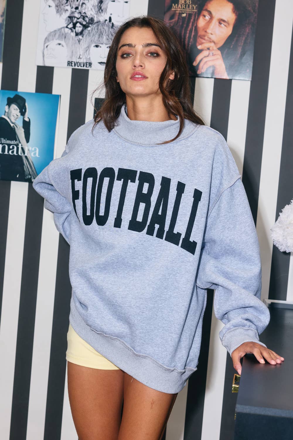 IT2594-FOOTBALL 'FOOTBALL & GAMEDAY' Reversible Sweatshirt