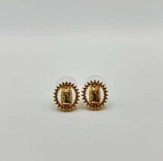 Gold Jesus Earrings