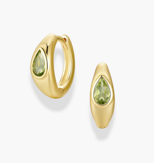 TALLY PEAR HUGGIE HOOPS