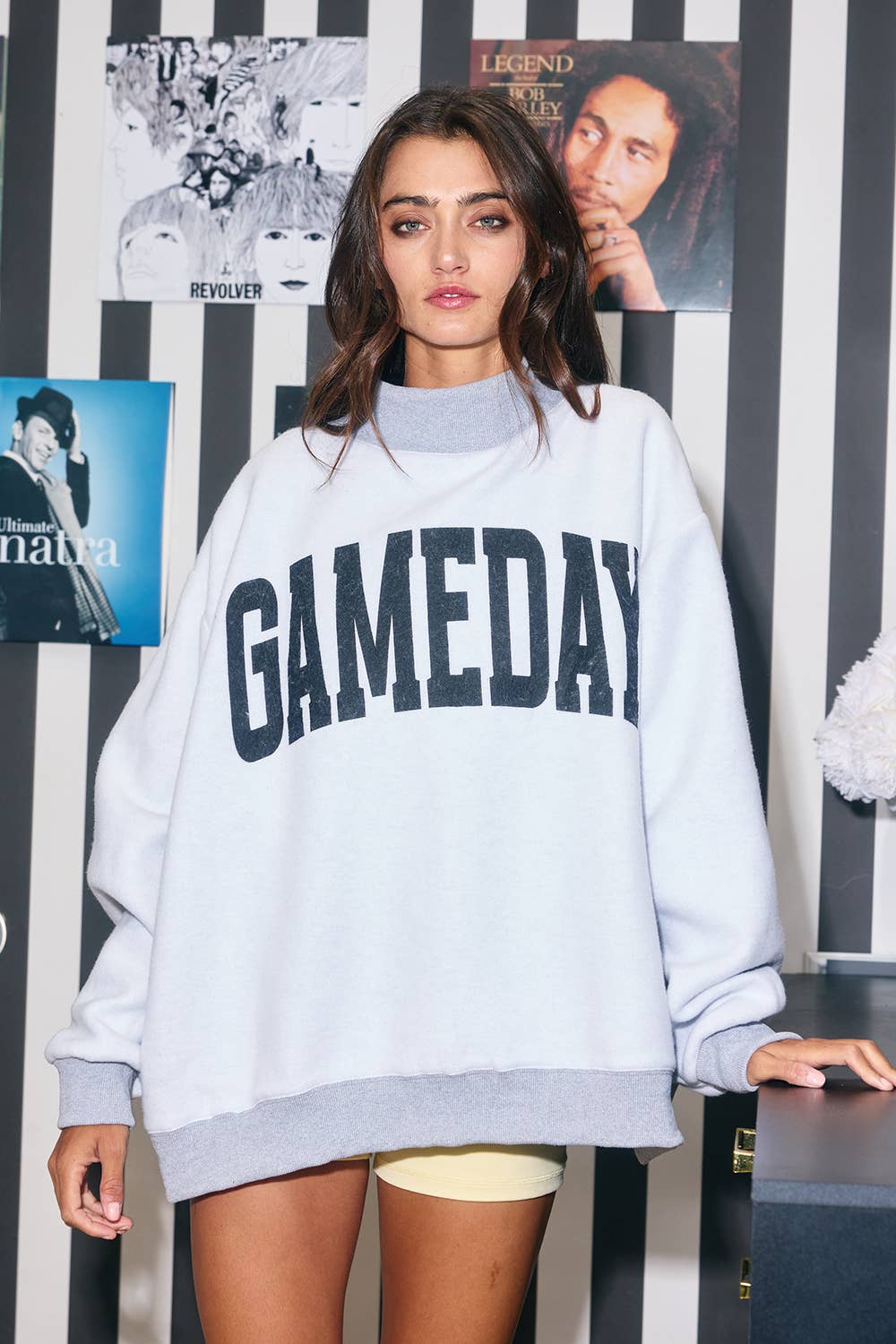 IT2594-FOOTBALL 'FOOTBALL & GAMEDAY' Reversible Sweatshirt