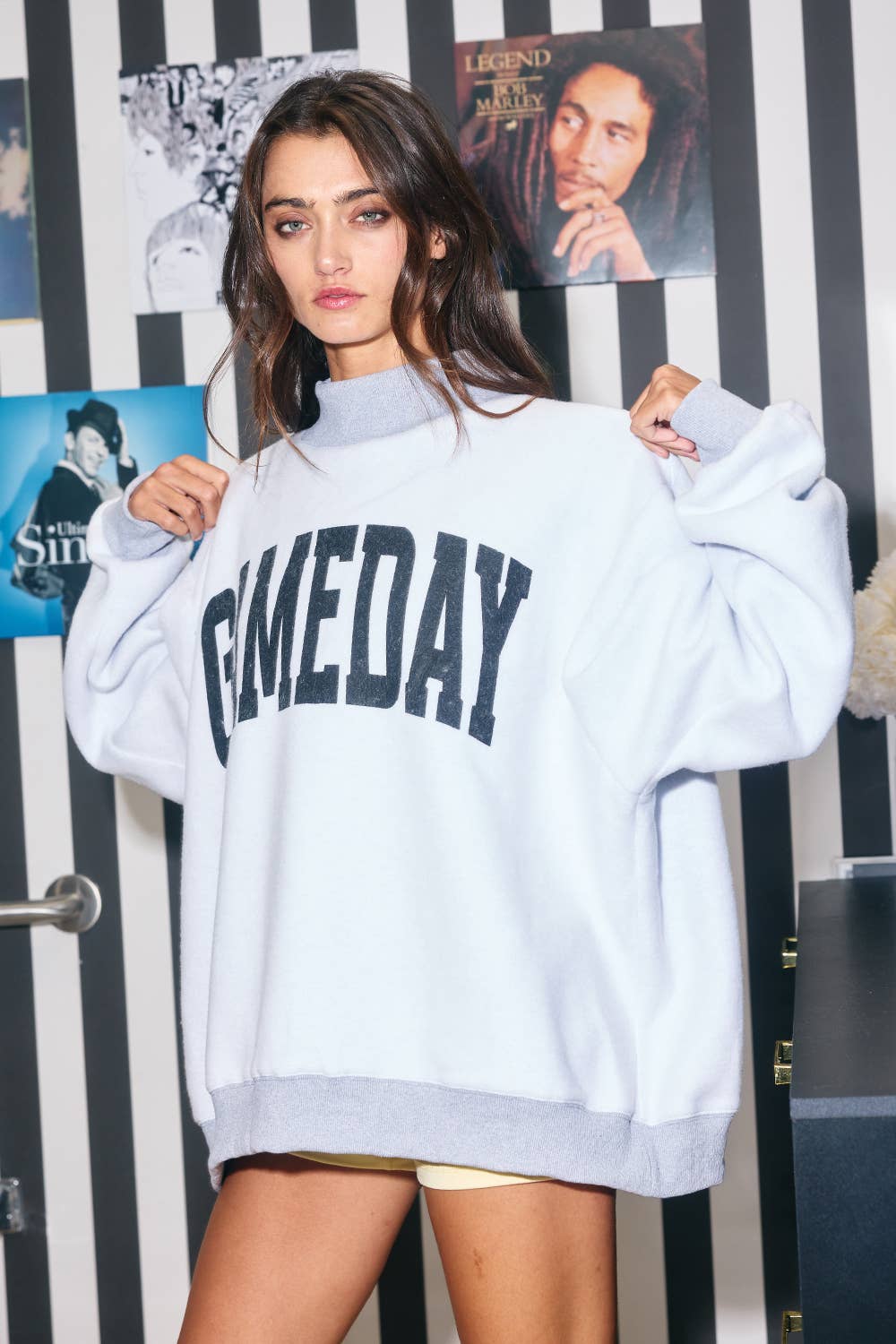IT2594-FOOTBALL 'FOOTBALL & GAMEDAY' Reversible Sweatshirt