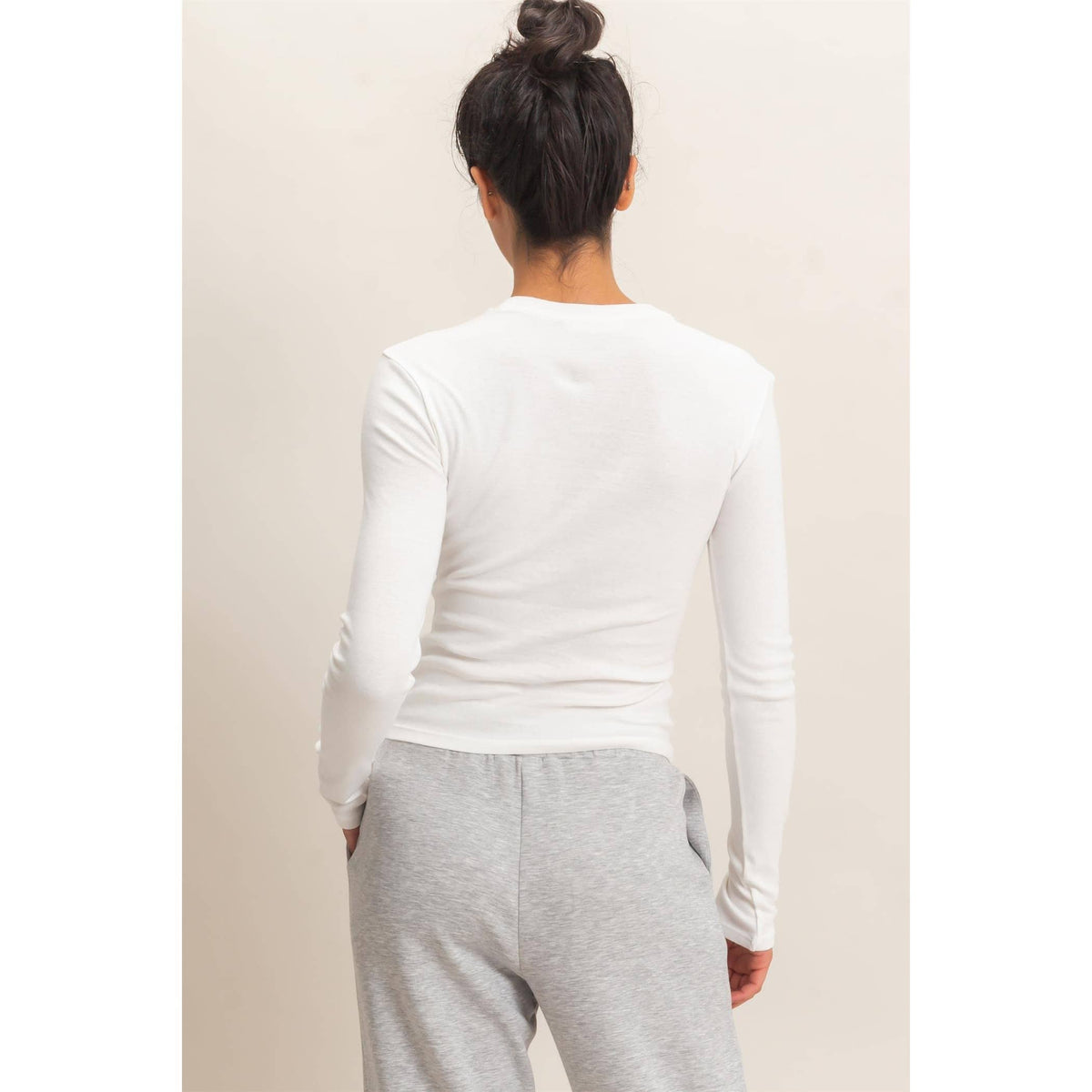 Crew Neck Long Sleeve Top