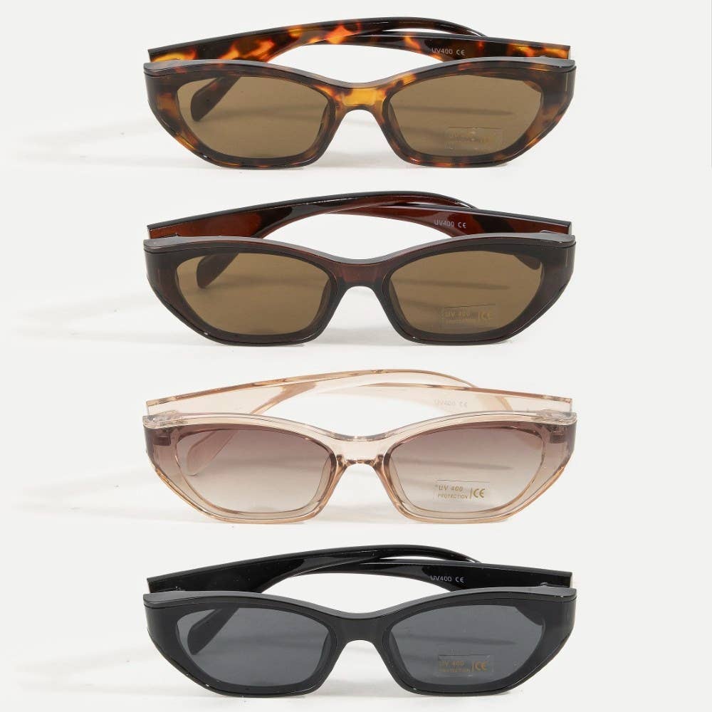Assorted Uv400 Tortoise Frame Sunglasses Set