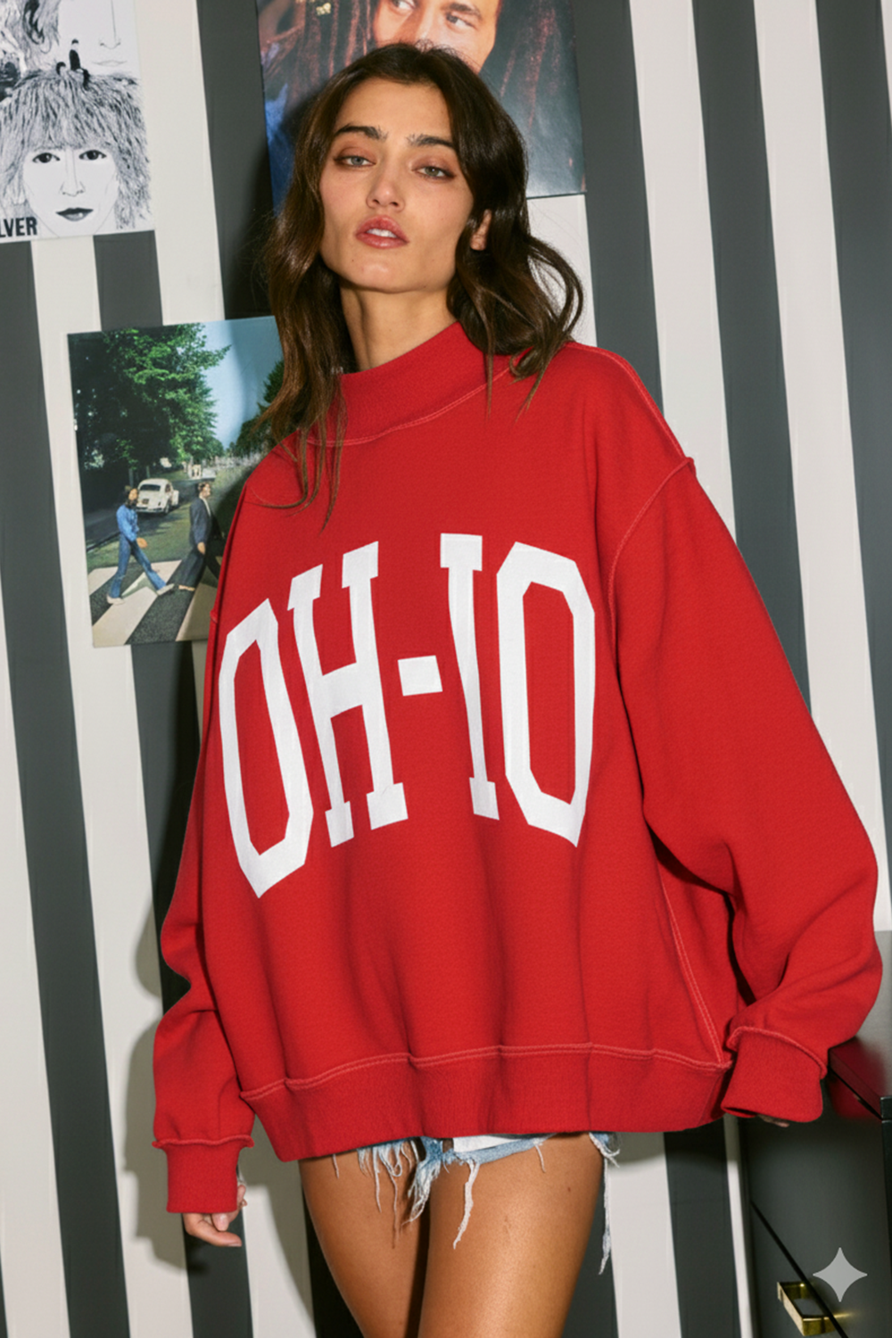 IT2594-OH-IO 'OH-IO & OH' Reversible Mockneck Sweatshirt