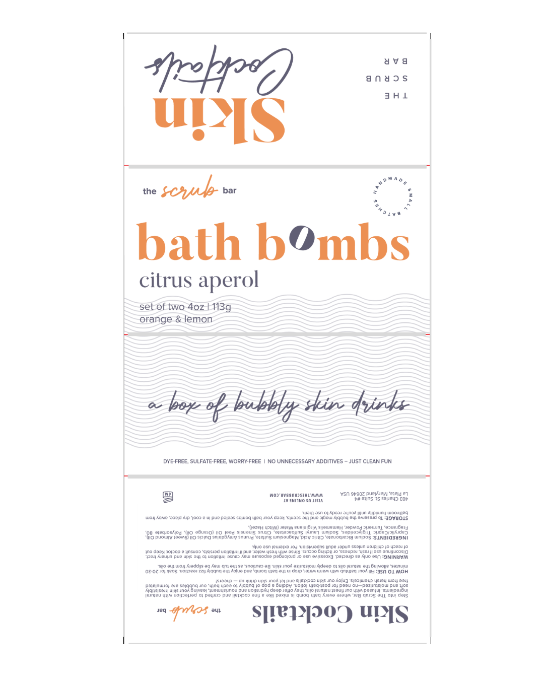 Citrus Aperol Bath Bomb Gift Set