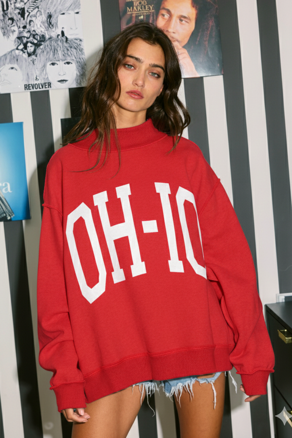 IT2594-OH-IO 'OH-IO & OH' Reversible Mockneck Sweatshirt